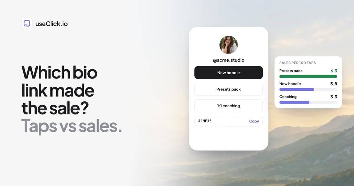 How to Track Which Bio Link Made the Sale