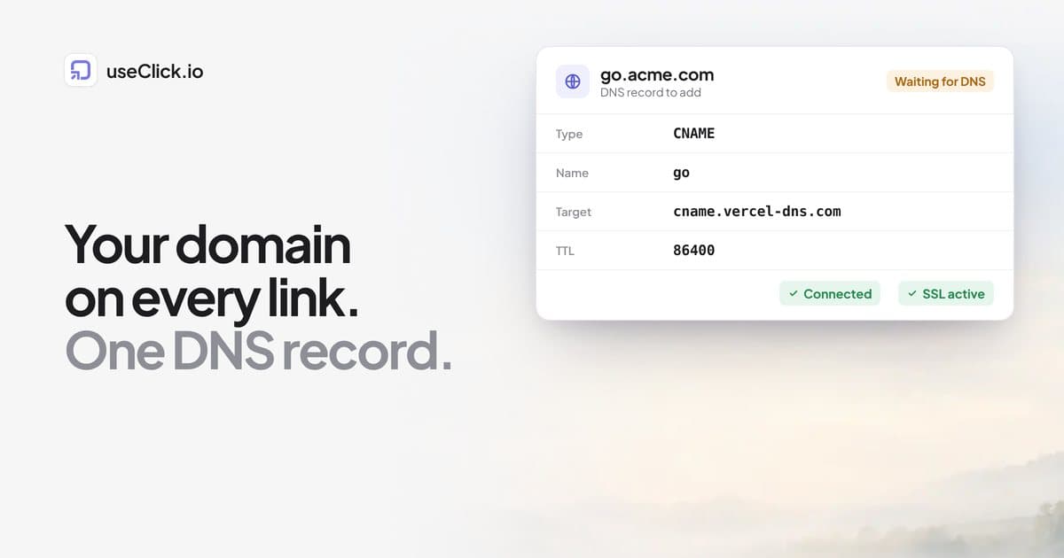 How to Set Up a Custom Domain for Your Short Links (go.yourbrand.com)