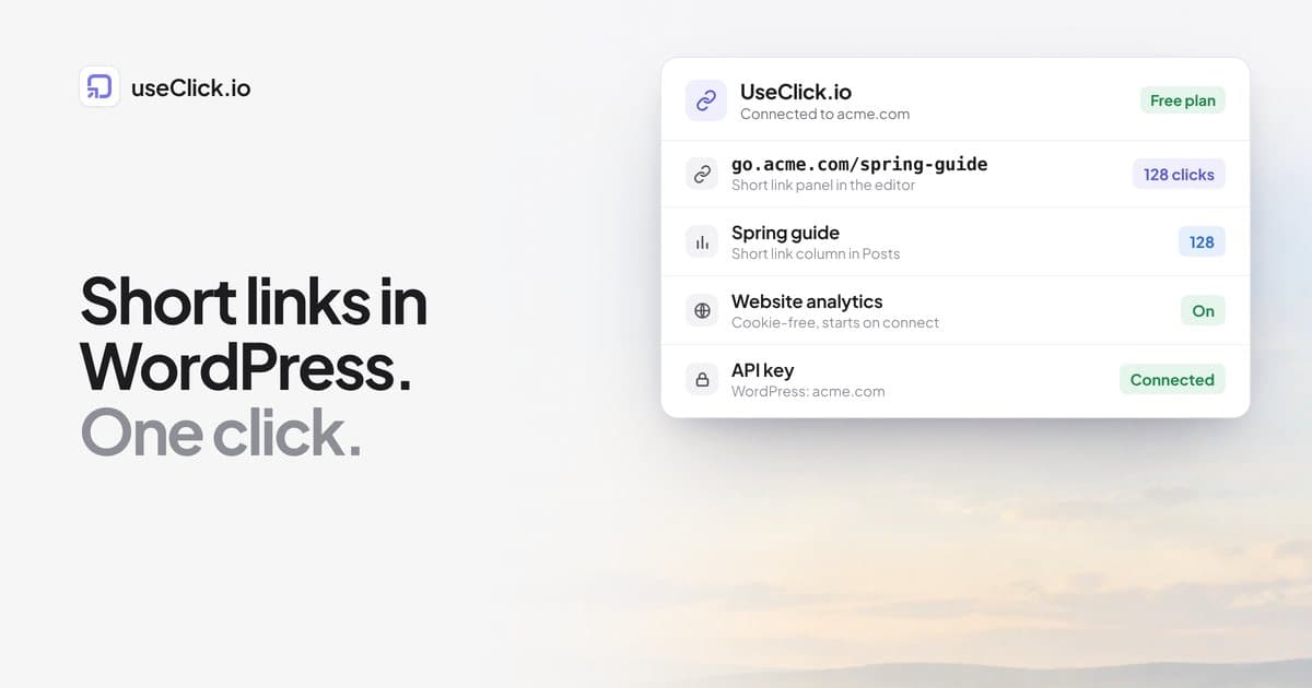 WordPress Link Shortener Plugin: Short Links, Clicks and Analytics Inside WordPress